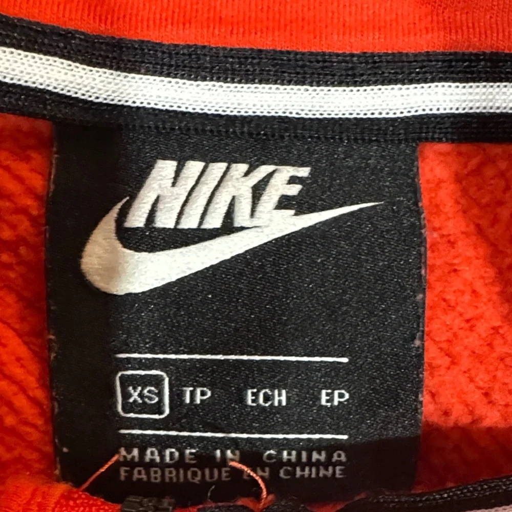 Nike Red Quarter Zip Women’s XS with Floral Swoosh
